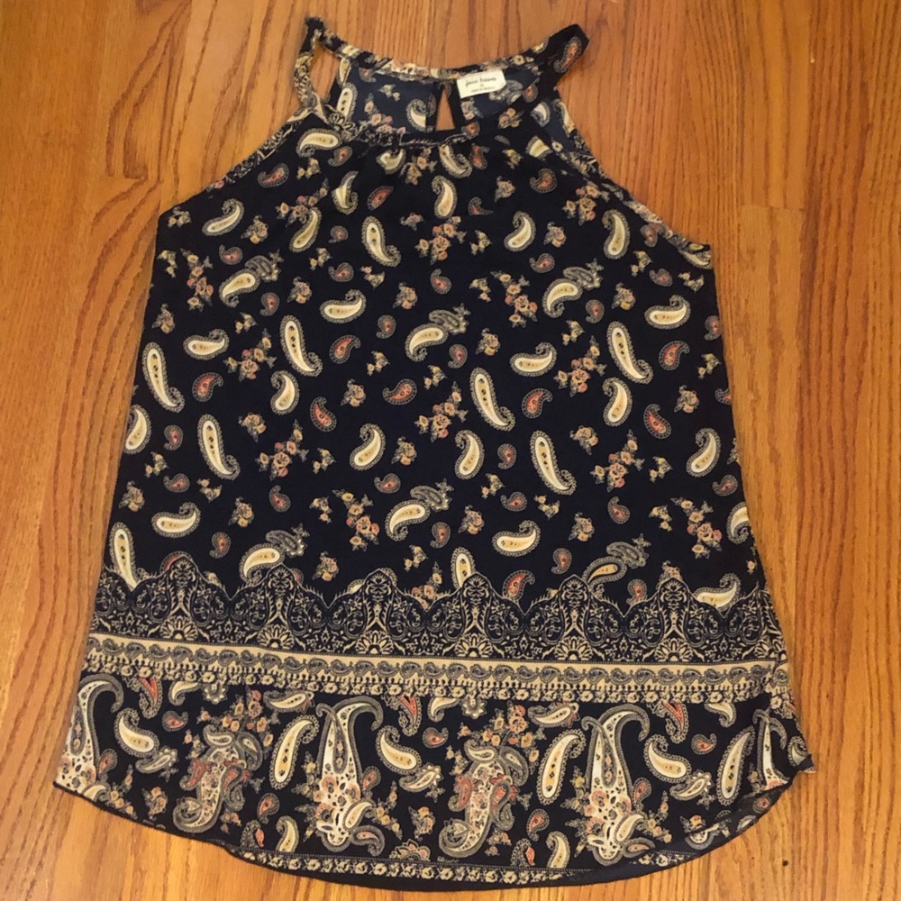 Sleeveless loose tank blouse